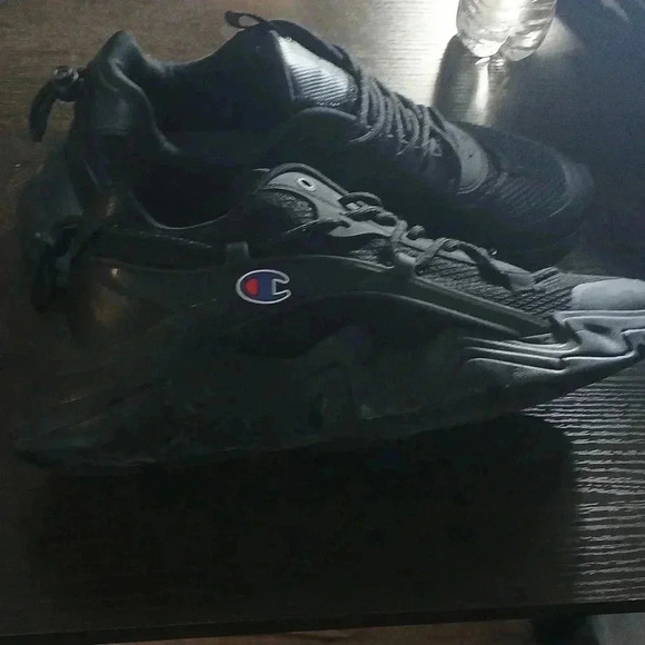 Champion sneakers..all black but the logo...worn once..smoke free home..enjoy - Picture 3 of 4